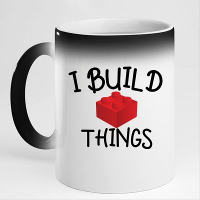 I Build Things Building Blocks 11oz Black Color Changing Mug