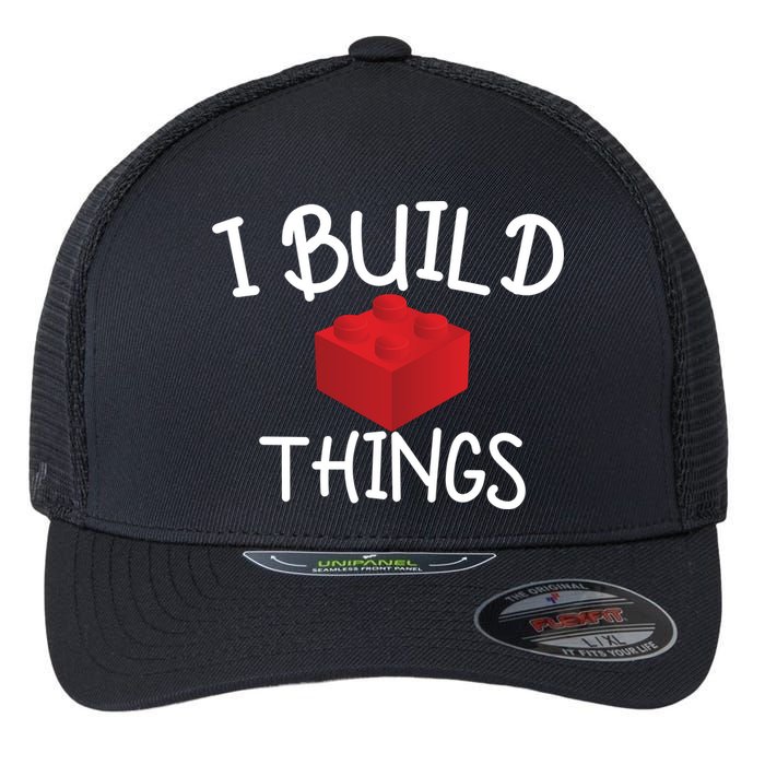 I Build Things Building Blocks Flexfit Unipanel Trucker Cap