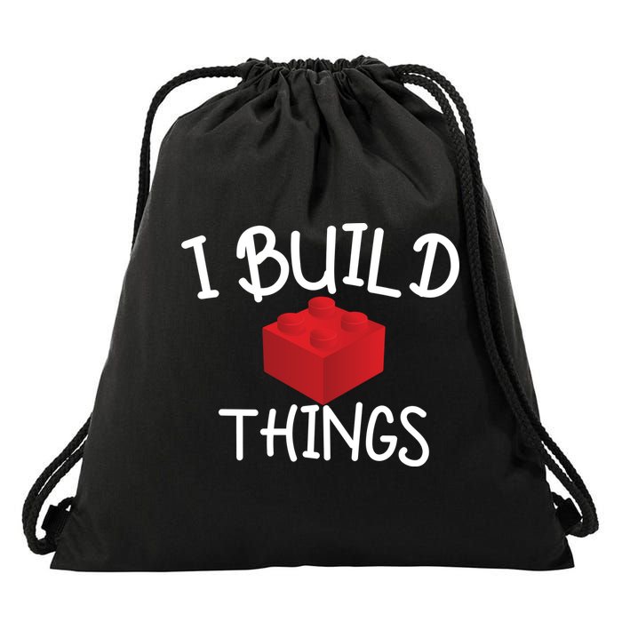 I Build Things Building Blocks Drawstring Bag