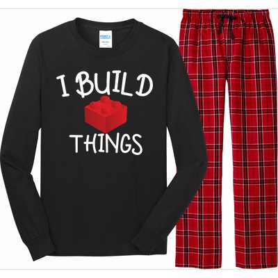 I Build Things Building Blocks Long Sleeve Pajama Set