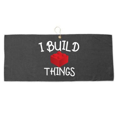 I Build Things Building Blocks Large Microfiber Waffle Golf Towel