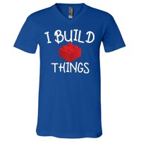 I Build Things Building Blocks V-Neck T-Shirt