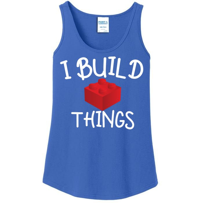 I Build Things Building Blocks Ladies Essential Tank