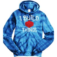 I Build Things Building Blocks Tie Dye Hoodie