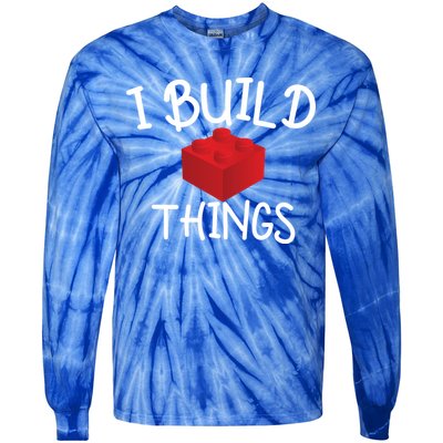 I Build Things Building Blocks Tie-Dye Long Sleeve Shirt