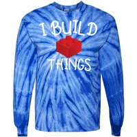 I Build Things Building Blocks Tie-Dye Long Sleeve Shirt