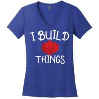 I Build Things Building Blocks Women's V-Neck T-Shirt