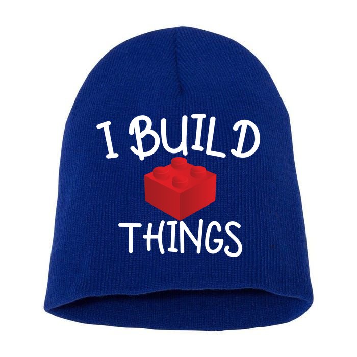 I Build Things Building Blocks Short Acrylic Beanie