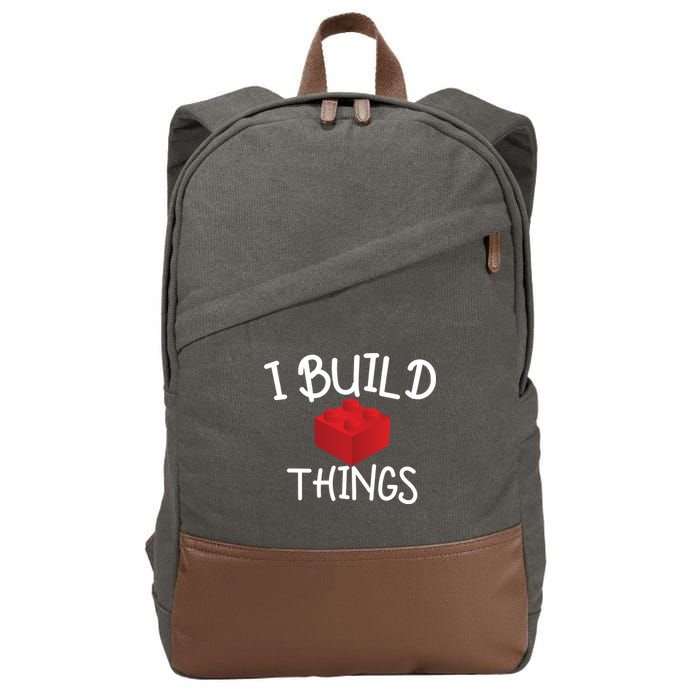 I Build Things Building Blocks Cotton Canvas Backpack