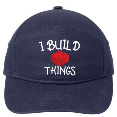 I Build Things Building Blocks 7-Panel Snapback Hat