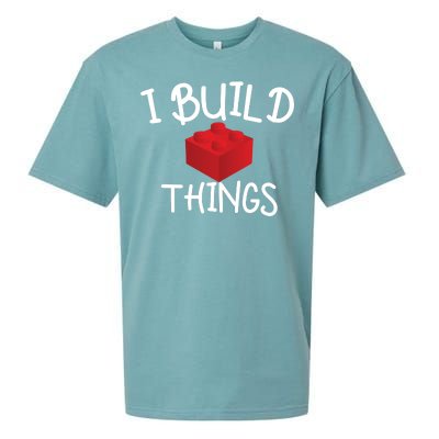 I Build Things Building Blocks Sueded Cloud Jersey T-Shirt