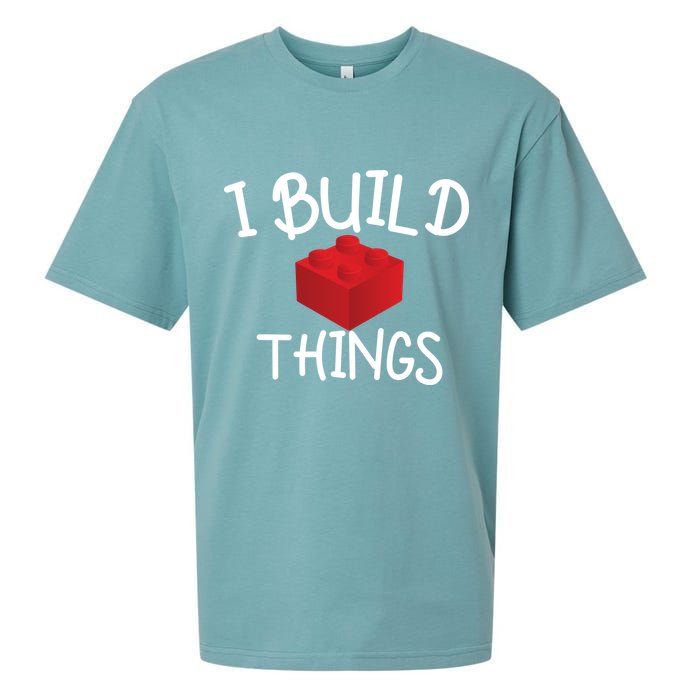 I Build Things Building Blocks Sueded Cloud Jersey T-Shirt