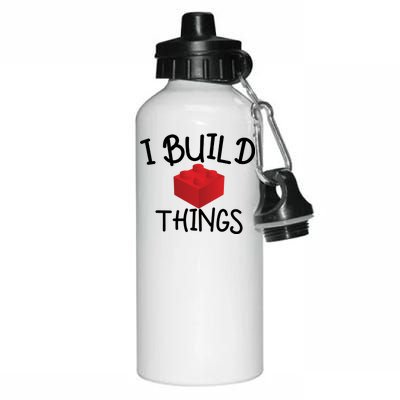 I Build Things Building Blocks Aluminum Water Bottle