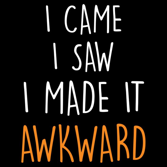 I Cam I Saw I Made It Awkward Cropped Pullover Crew