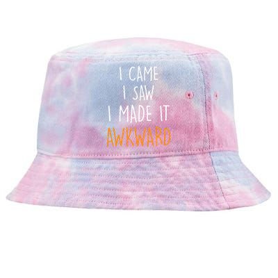 I Cam I Saw I Made It Awkward Tie-Dyed Bucket Hat