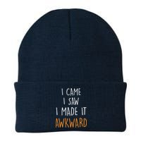 I Cam I Saw I Made It Awkward Knit Cap Winter Beanie