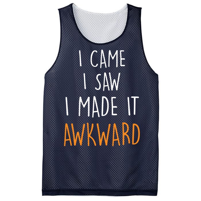 I Cam I Saw I Made It Awkward Mesh Reversible Basketball Jersey Tank