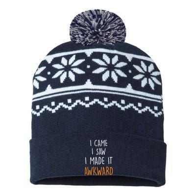 I Cam I Saw I Made It Awkward USA-Made Snowflake Beanie