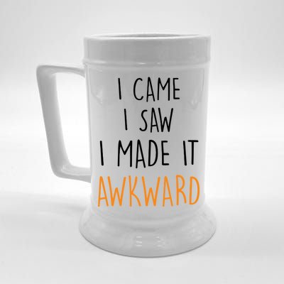 I Cam I Saw I Made It Awkward Beer Stein