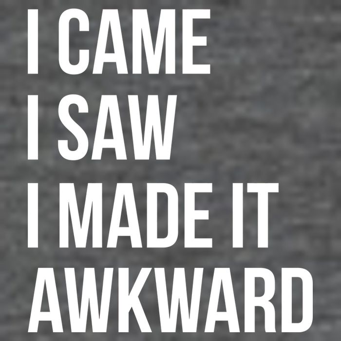 I Came I Saw I Made It Awkward Funny Flexfit Unipanel Trucker Cap