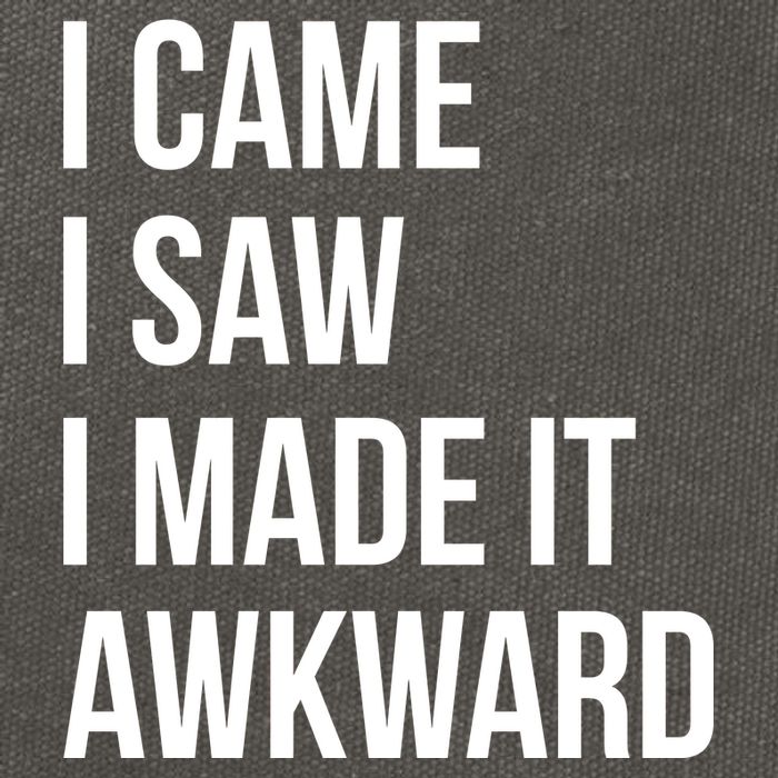 I Came I Saw I Made It Awkward Funny Cotton Canvas Backpack