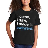 I Came I Saw I Made It Awkward Funny Meme Kids T-Shirt