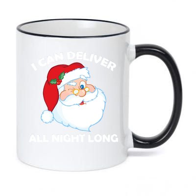 I Can Deliver All Night Long X-Mas Bad Santa 11oz Black Color Changing Mug