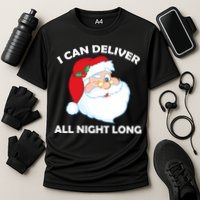 I Can Deliver All Night Long X-Mas Bad Santa Cooling Performance Crew T-Shirt