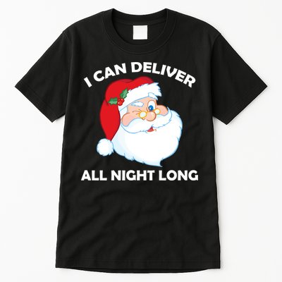 I Can Deliver All Night Long X-Mas Bad Santa Tall T-Shirt