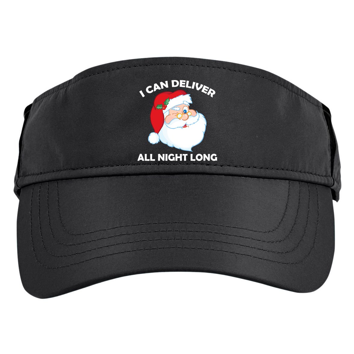 I Can Deliver All Night Long X-Mas Bad Santa Adult Drive Performance Visor