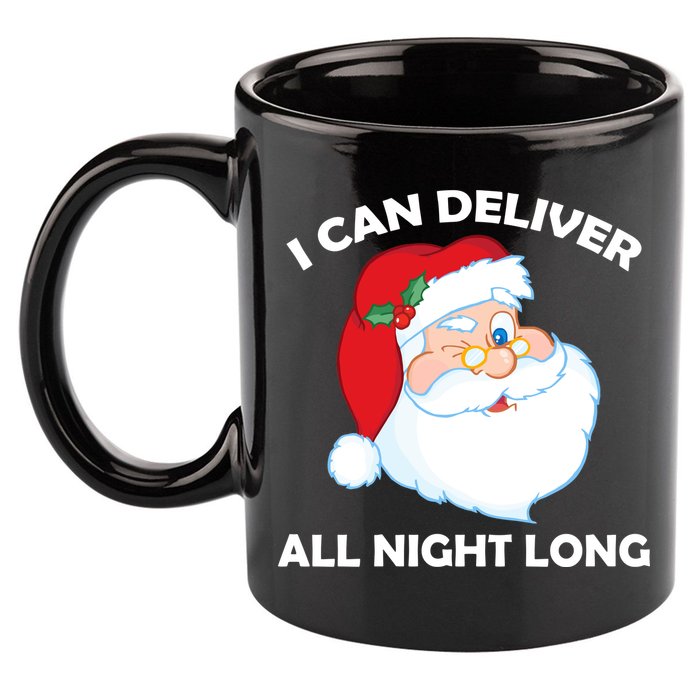 I Can Deliver All Night Long X-Mas Bad Santa 11oz C Handle Ceramic Mug