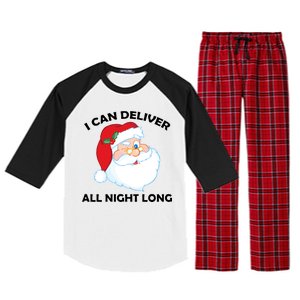 I Can Deliver All Night Long X-Mas Bad Santa Raglan Sleeve Pajama Set