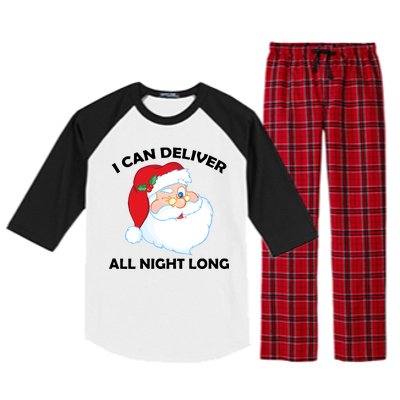 I Can Deliver All Night Long X-Mas Bad Santa Raglan Sleeve Pajama Set