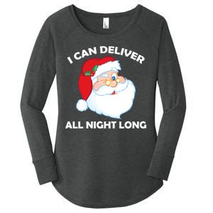 I Can Deliver All Night Long X-Mas Bad Santa Women's Perfect Tri Tunic Long Sleeve Shirt