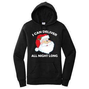 I Can Deliver All Night Long X-Mas Bad Santa Women's Pullover Hoodie