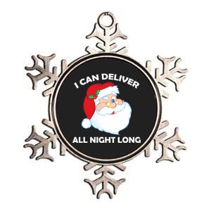 I Can Deliver All Night Long X-Mas Bad Santa Metallic Star Ornament