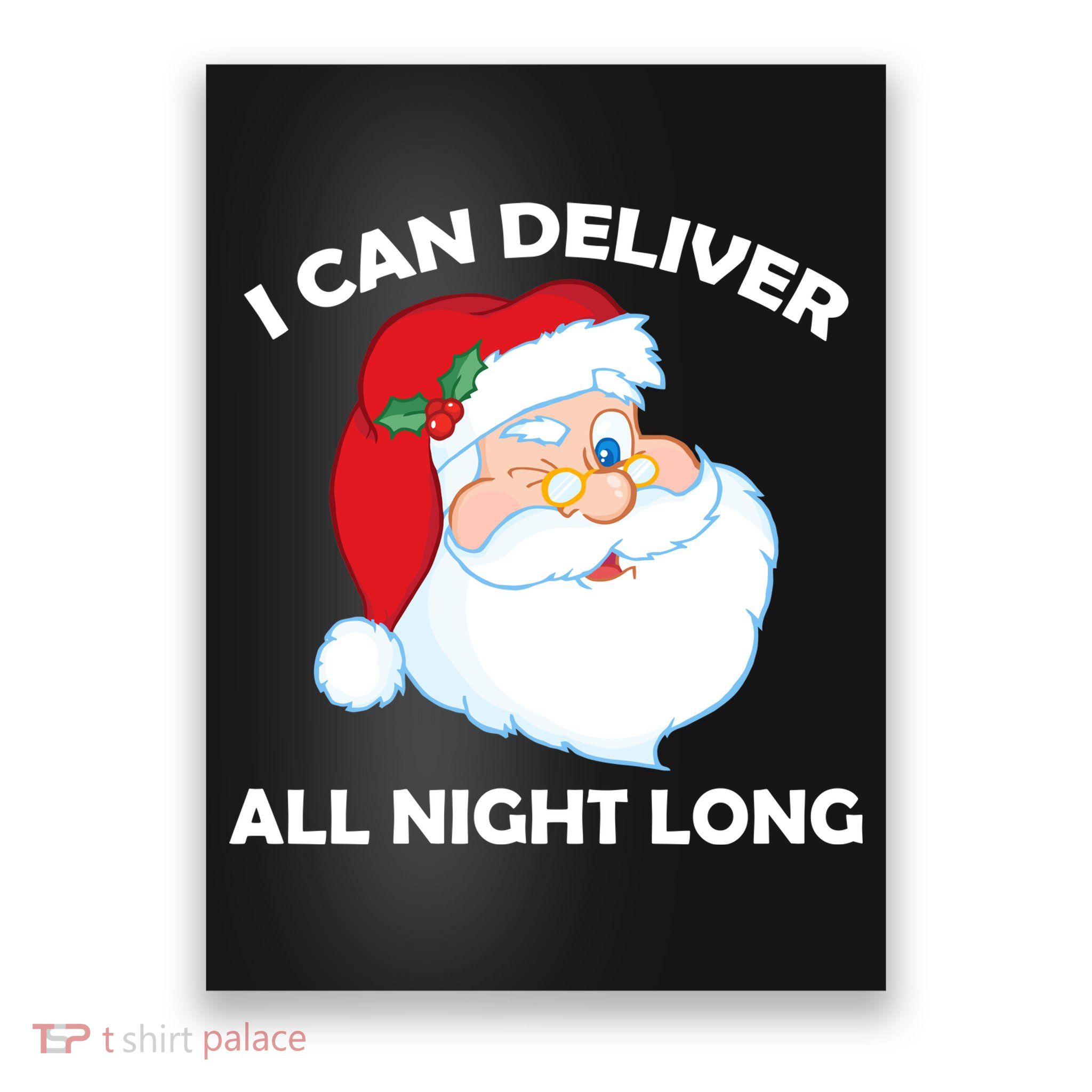 I Can Deliver All Night Long X-Mas Bad Santa Poster