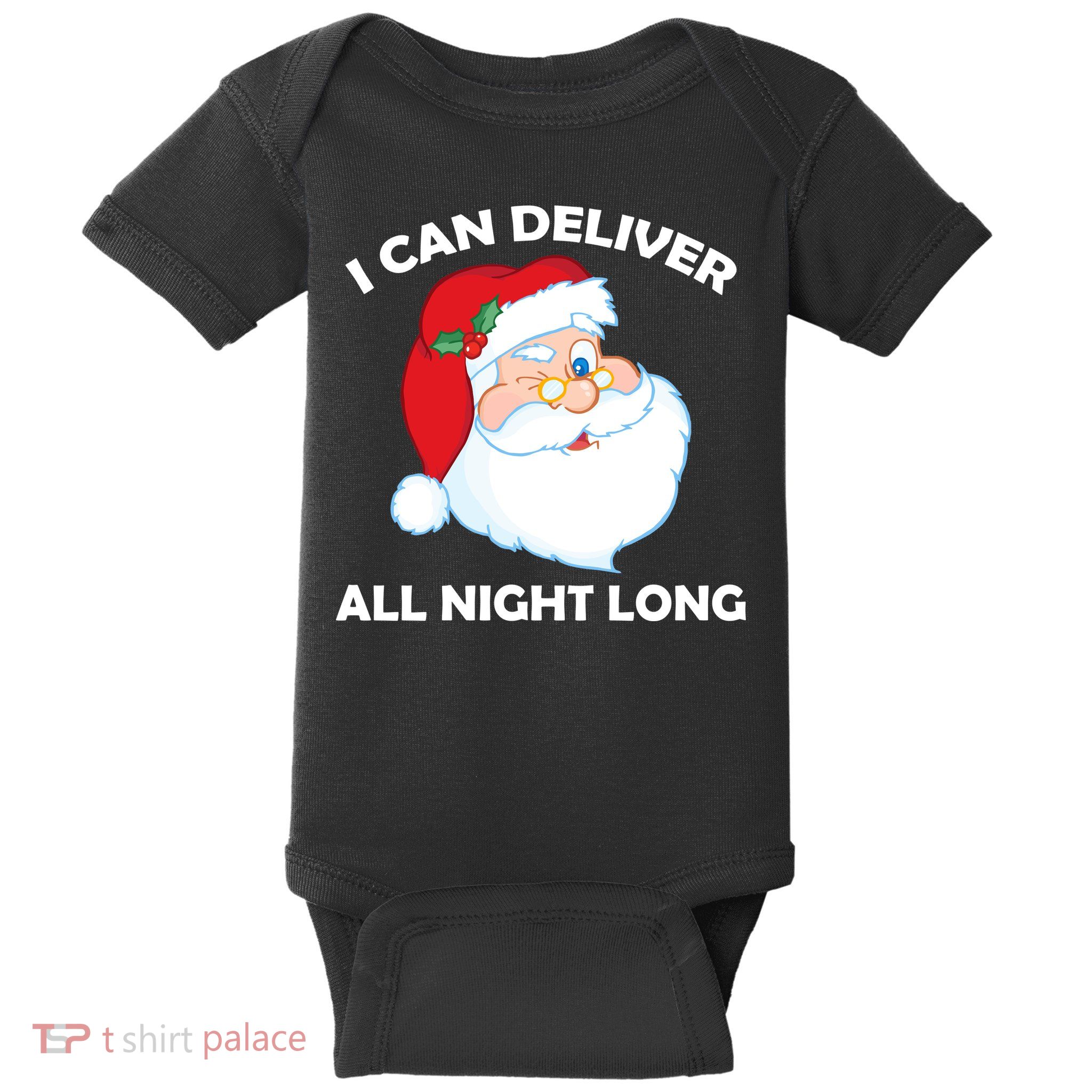 I Can Deliver All Night Long X-Mas Bad Santa Baby Bodysuit