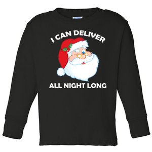 I Can Deliver All Night Long X-Mas Bad Santa Toddler Long Sleeve Shirt