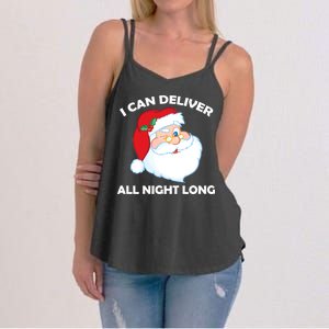 I Can Deliver All Night Long X-Mas Bad Santa Women's Strappy Tank