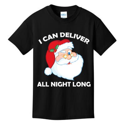 I Can Deliver All Night Long X-Mas Bad Santa Kids T-Shirt