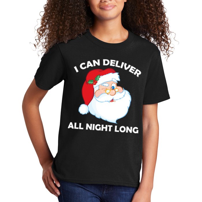 I Can Deliver All Night Long X-Mas Bad Santa Kids T-Shirt