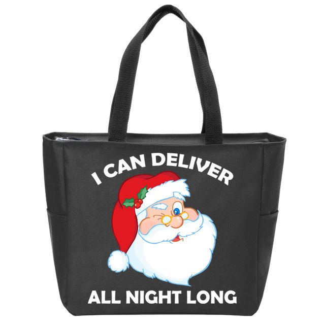 I Can Deliver All Night Long X-Mas Bad Santa Zip Tote Bag