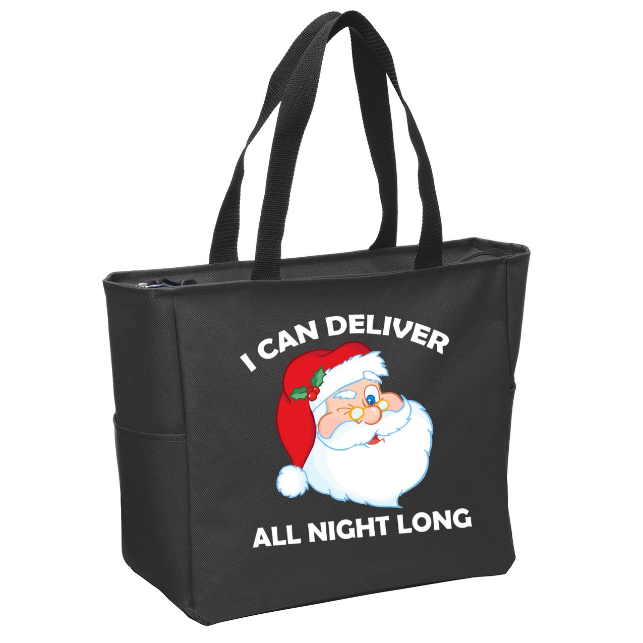 I Can Deliver All Night Long X-Mas Bad Santa Zip Tote Bag