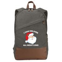 I Can Deliver All Night Long X-Mas Bad Santa Cotton Canvas Backpack