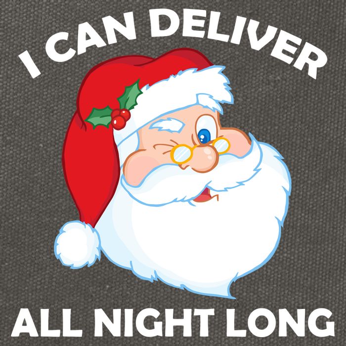 I Can Deliver All Night Long X-Mas Bad Santa Cotton Canvas Backpack