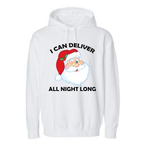 I Can Deliver All Night Long X-Mas Bad Santa Garment-Dyed Fleece Hoodie