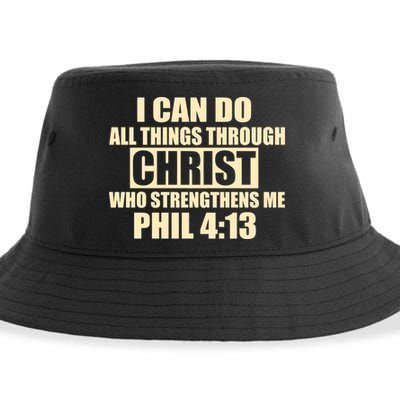 I Can Do All Thing Through Christ Phil 4:13 Sustainable Bucket Hat
