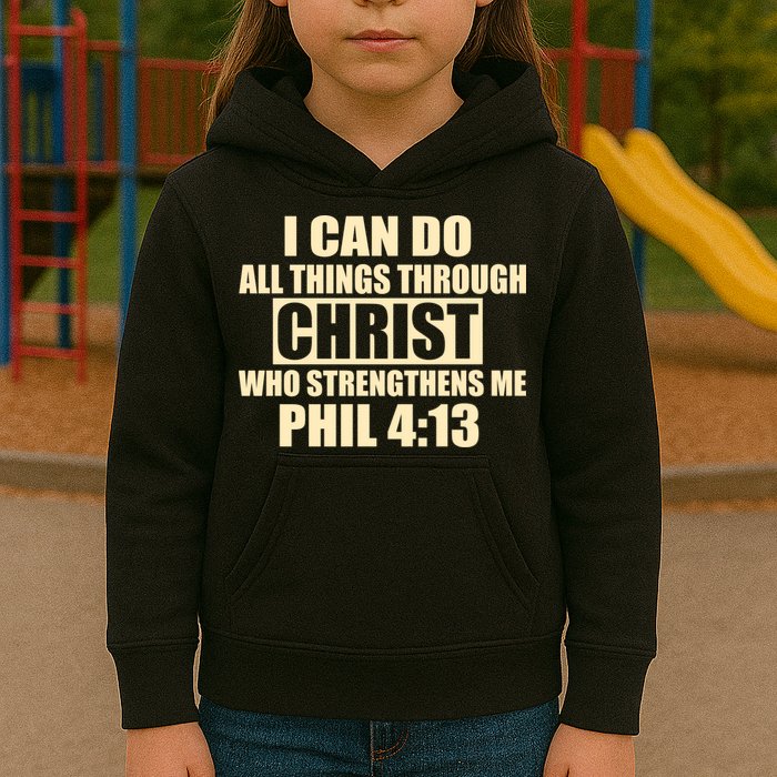 I Can Do All Thing Through Christ Phil 4:13 Kids Hoodie