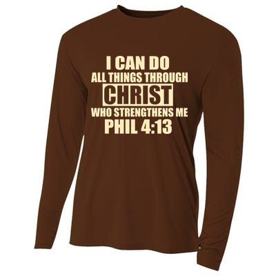 I Can Do All Thing Through Christ Phil 4:13 Cooling Performance Long Sleeve Crew